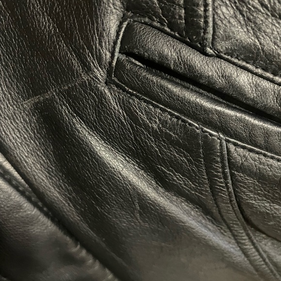 Wilsons Thinsulate Black Leather Bomber Jacket Sz L - Picture 13 of 13